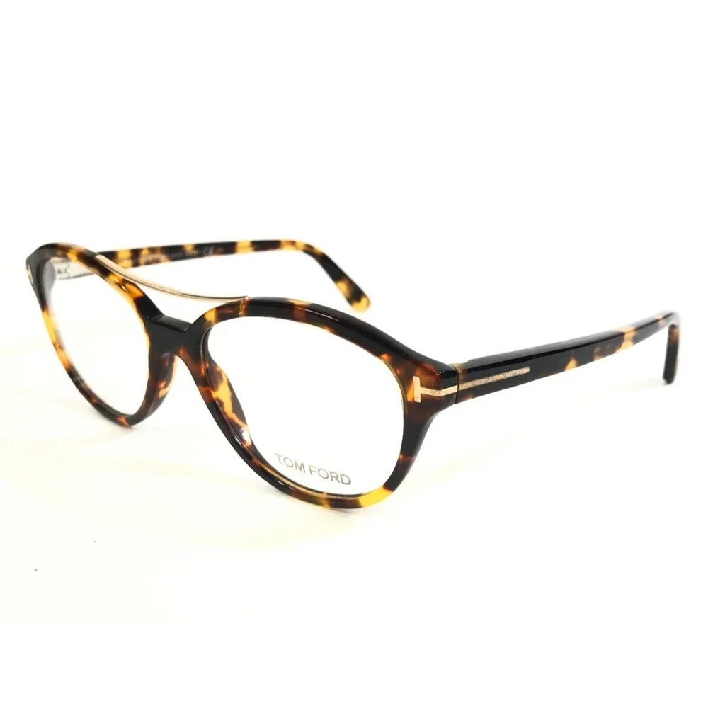 Tom Ford Eyeglasses Frames TF5412 056 Blonde Tortoise Oval Full Rim 52-17-140